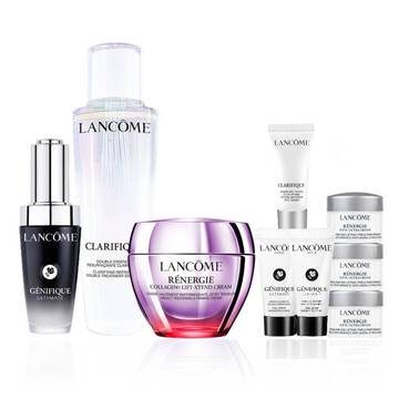 【官網母親節獨家】蘭蔻金三角一次買齊組(小黑瓶PRO30ml+極光水+新品線雕霜50ml)